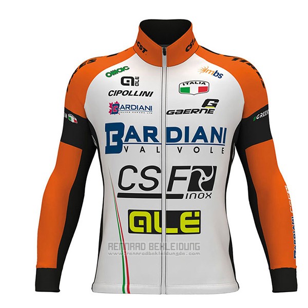 2017 Fahrradbekleidung Bardiani Csf Ml Wei und Grun Trikot Langarm und Tragerhose